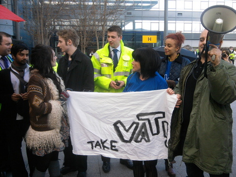 Outside Terminal 3 Heathrow