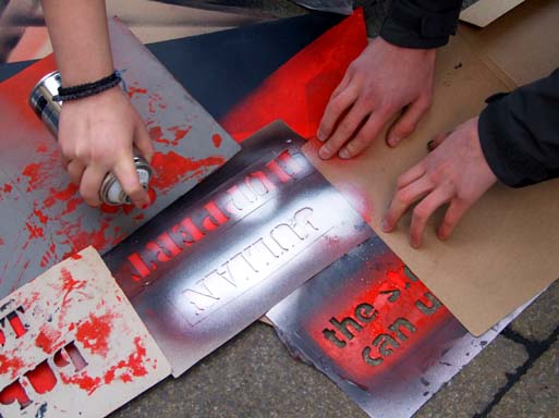 Artwork being made in situ...