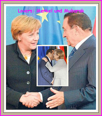 Lovers Merkel & Mubarak