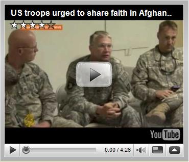 Caption Jesus has come in May to Afghanistan: US troops urged to share faith