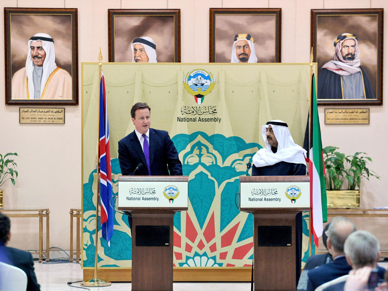 Cameron delivers a speech in the Kuwait National Assembly, 22 February 2011