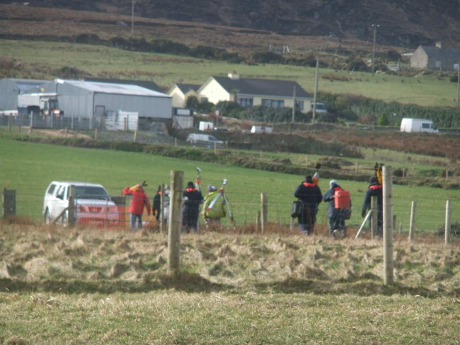 Home time for the survey workers