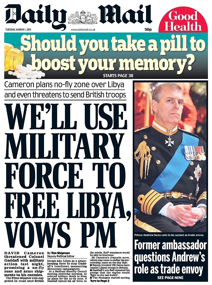 Daily Mail, 1 March 2011