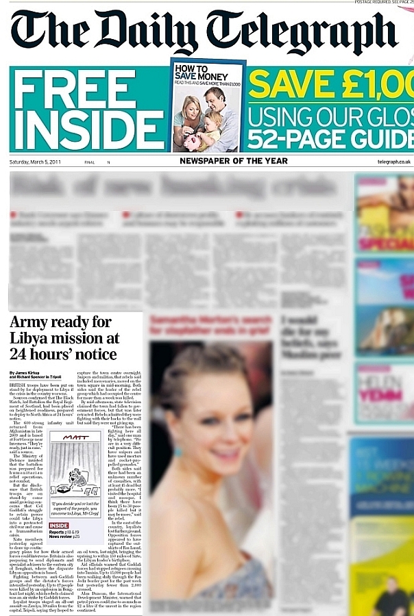 The Daily Telegraph, 5 March 2011