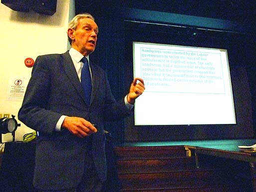 Peter Downes speaking last night.