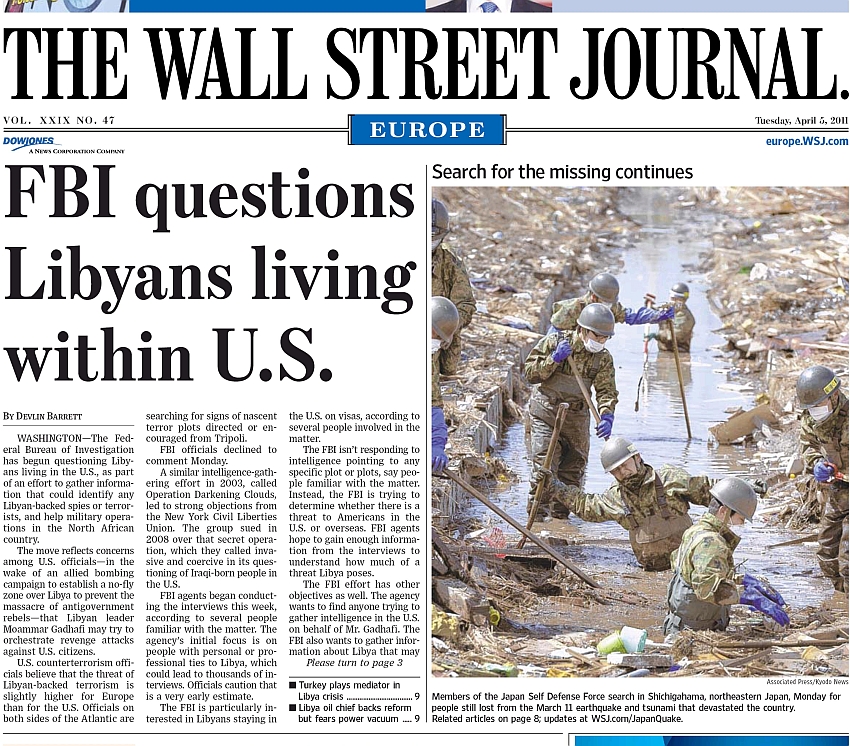 Wall Street Journal Europe, 5 April 2011