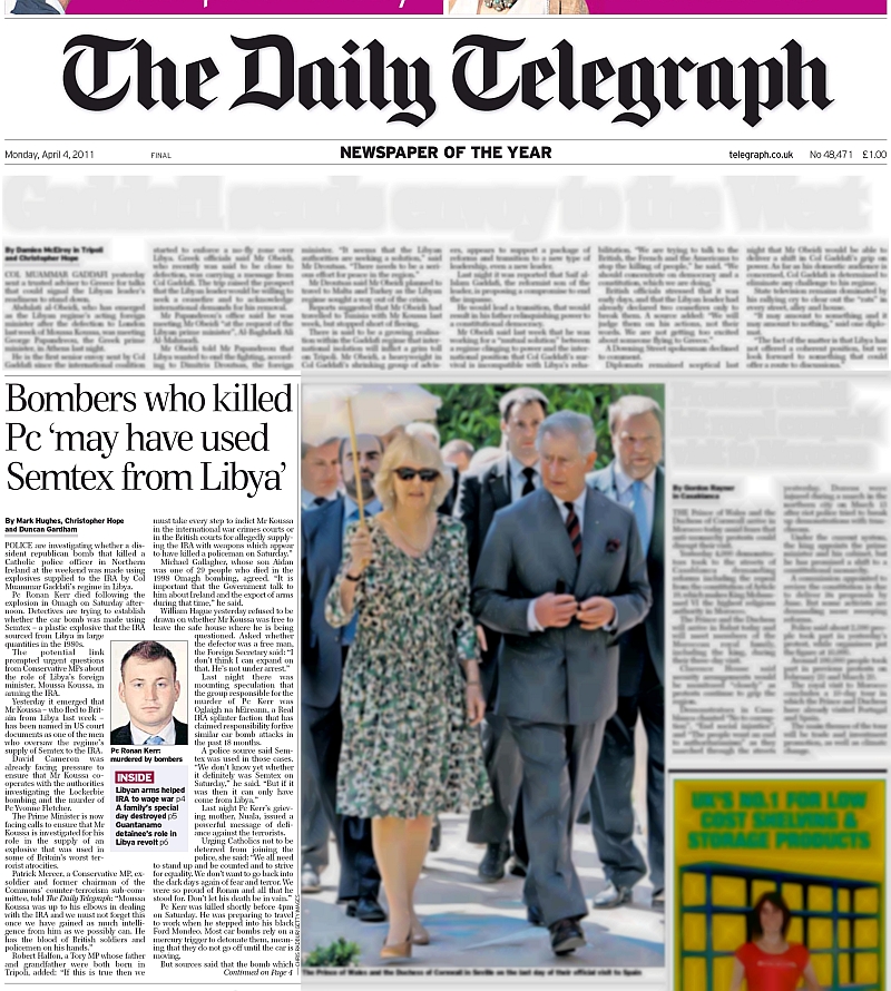 Daily Telegraph, 4 April 2011