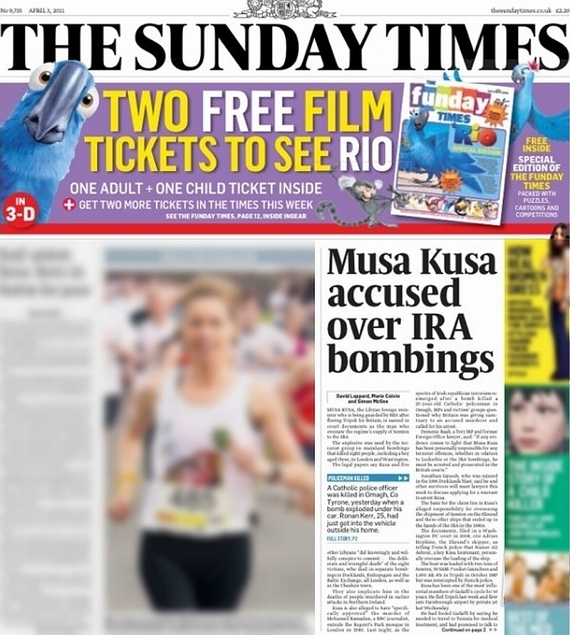 Sunday Times, 3 April 2011