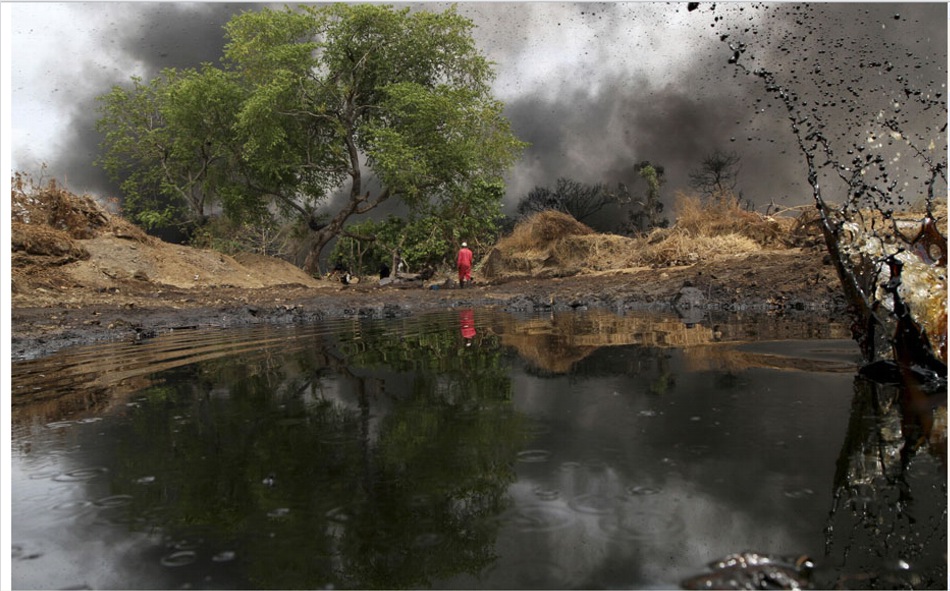 oil lake in Nigeria