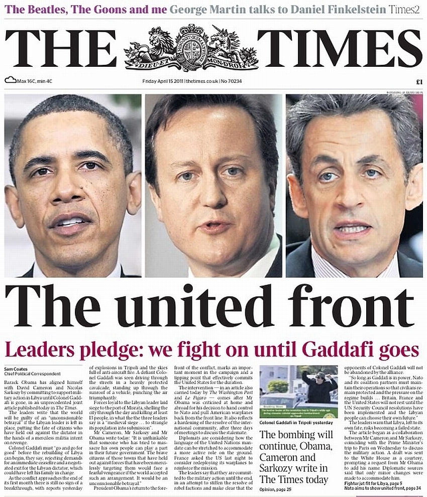 The Times, 15 April 2011