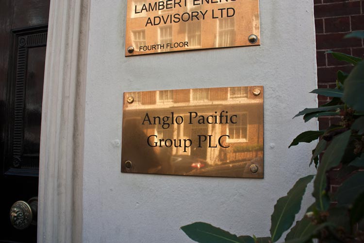 anglo pacific group plaque
