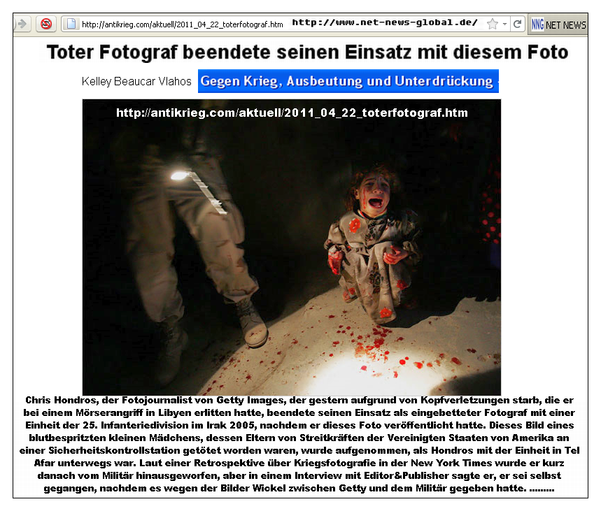 Fotojournalist Chris Hondros +