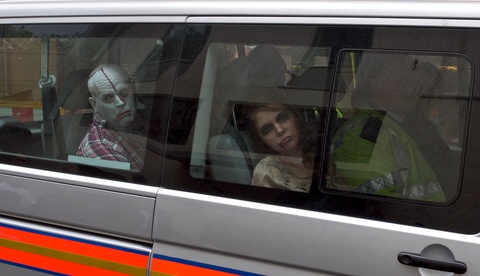 Zombie wedding party arrested