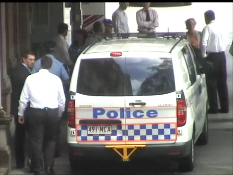 Prison van taking my son away from Queensland Parliament