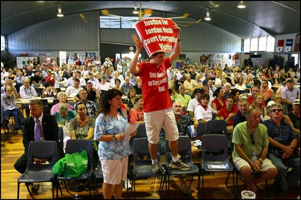 Jordan Nash demands justice at Gold Coast community forum