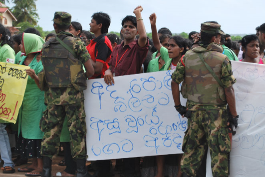 Katunayake is under military lockdown, but workers are still defiant