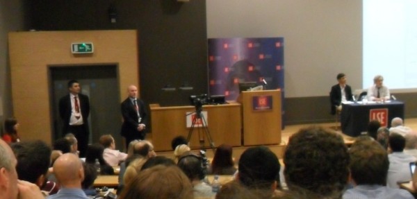 Security was tight inside. The 2 guys weren't academics