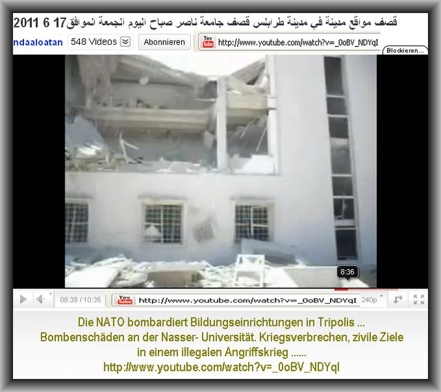 NATO bombardiert Bildungseinrichtungen