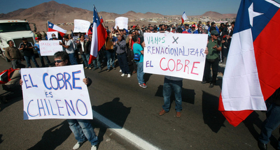 Copper mining is a huge part of the Chilean economy