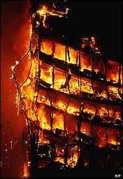 Still standing after 24 hours burning.