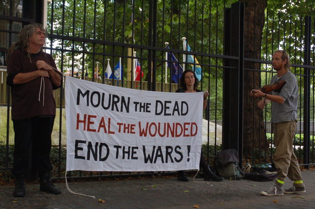vigil outside the US Embassy