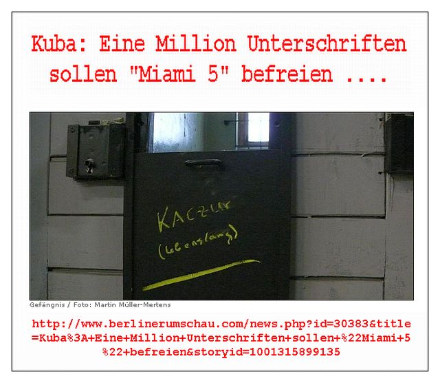 Kuba: 'Miami 5' befreien ...