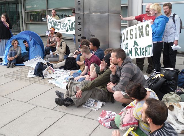 Protest outside Eland House