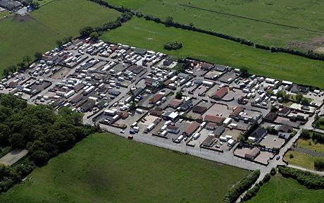 aerial photo of Dale Farm traveller site in Crays Hill, Essex