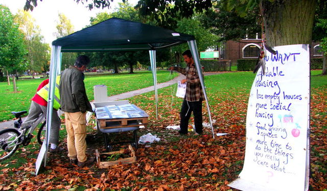 B3. Camp Info Stall attracts attention