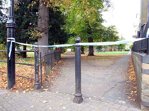 Even the nearby park got closed down.
