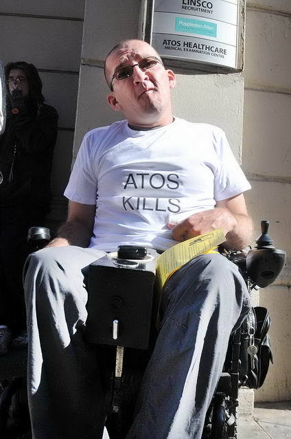 Protester in Nottingham. Picture by Tash