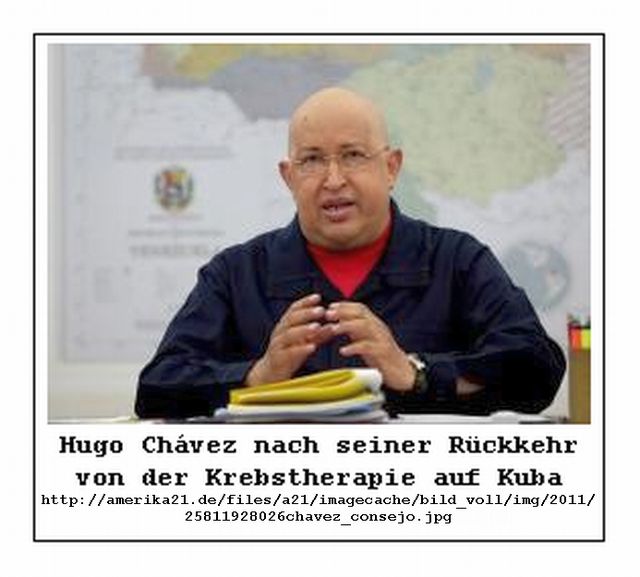 Hugo Chávez nach der Krebstherapie
