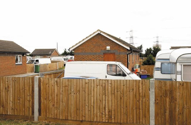 Wooden built structures (illegal)