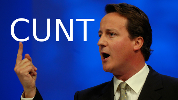 David Cameron is a CUNT.
