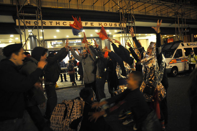 Halloween games outside Evening Standard office