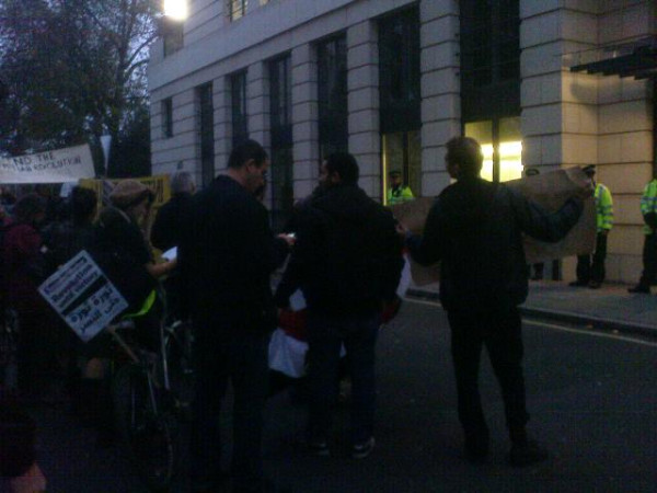 Outside the offices of BAe