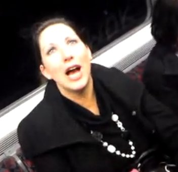 Racist woman ranting on London Underground, June 2010