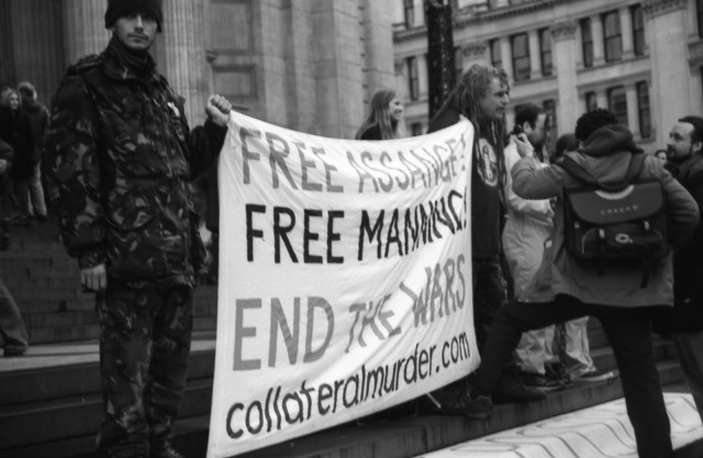 Solidarity with Assange at Occupy lsx, St. Paul's, London