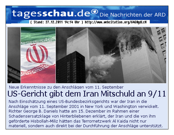 BRD-Tagesschau: Neue Erkentnisse 9/11