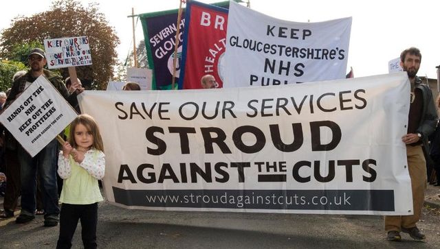 Campaigners in Gloucestershire on a Protest March last September