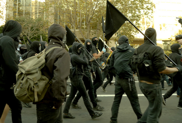 Black Bloc at Occupy Oakland, November 2, 2011. From bluecinema.