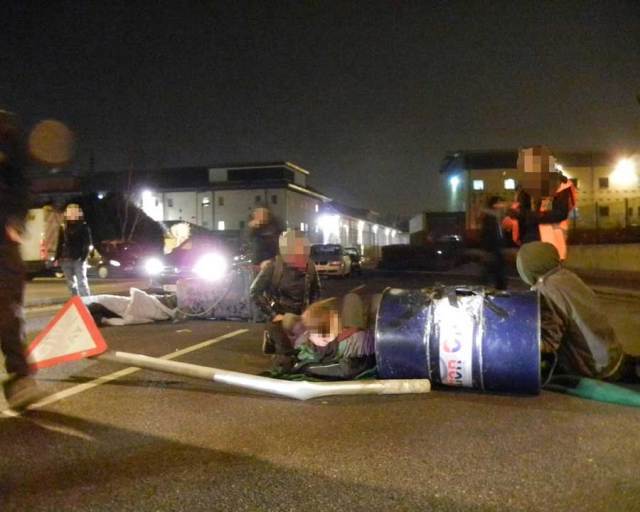 Harmondsworth and Colnbook: both exit roads closed for 7-hours by protestors