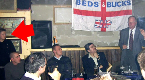 EDL leader Stephen Lennon at BNP meeting with Nazi Richard Edmonds