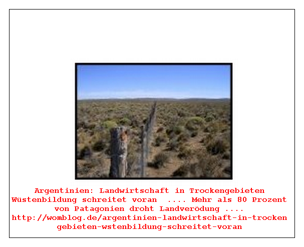 Argentinien - Landverödung droht!