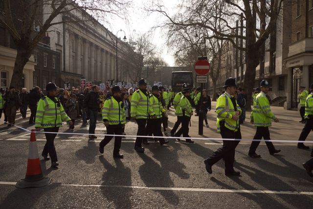 police march