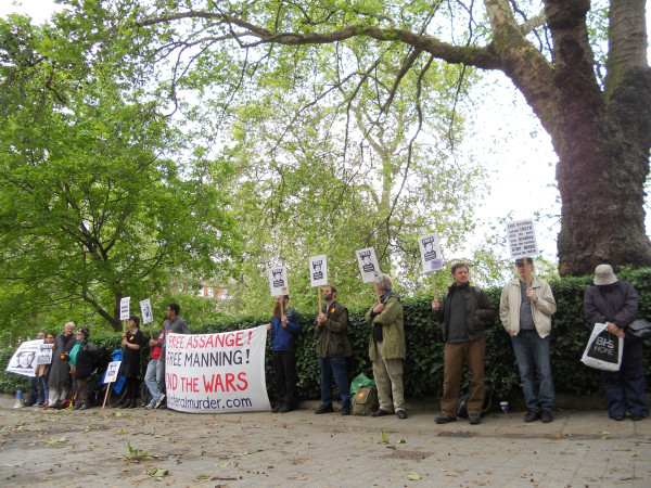 Vigil for Bradley Manning at US Embassy