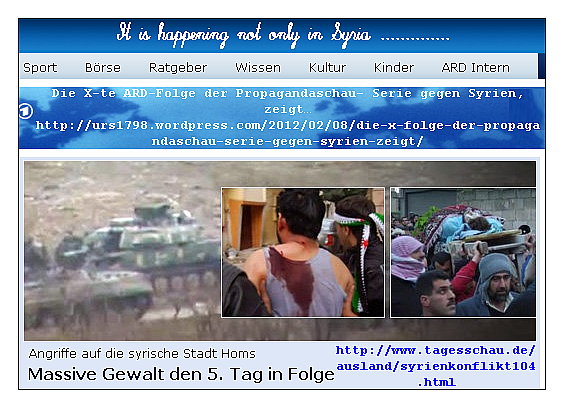 ARD-Propagandaschau-Serie gg Syrien