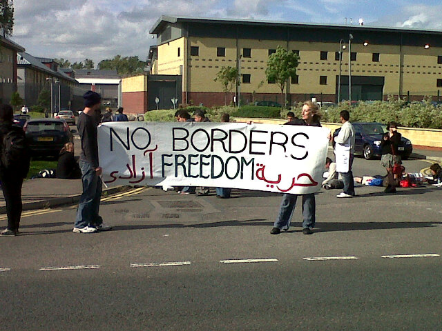 Blockage of Colnbrook in 2011 against charter flights