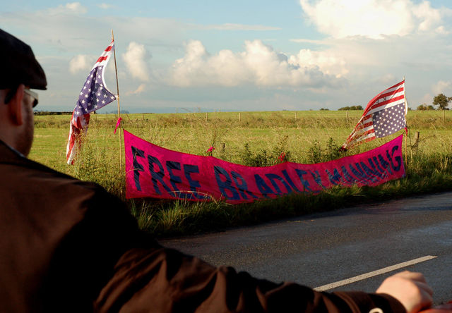 Free Bradley Manning banner