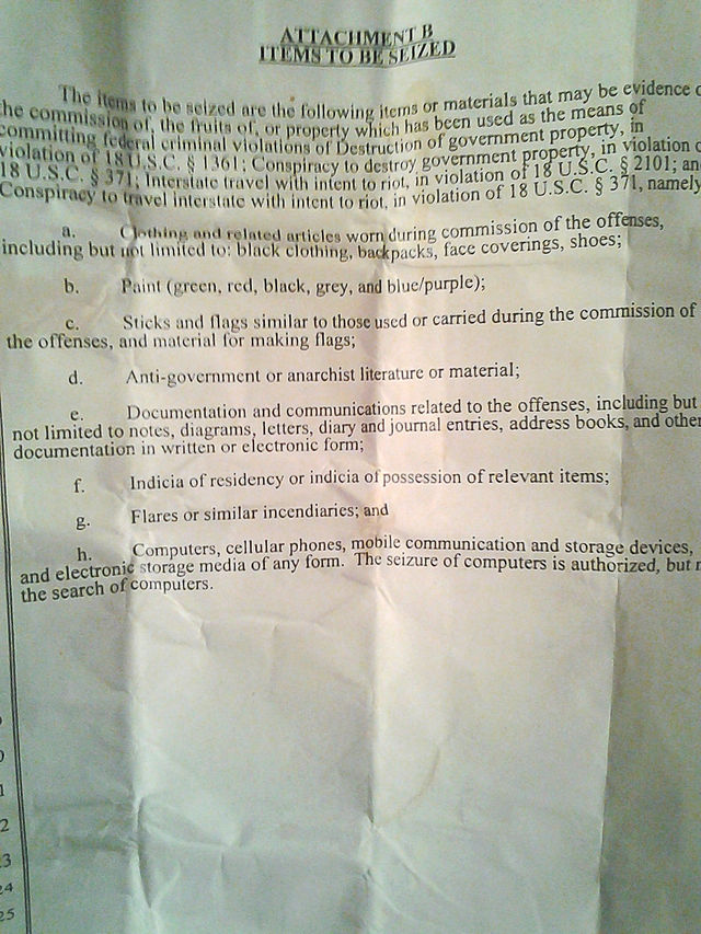 Portland Search Warrant